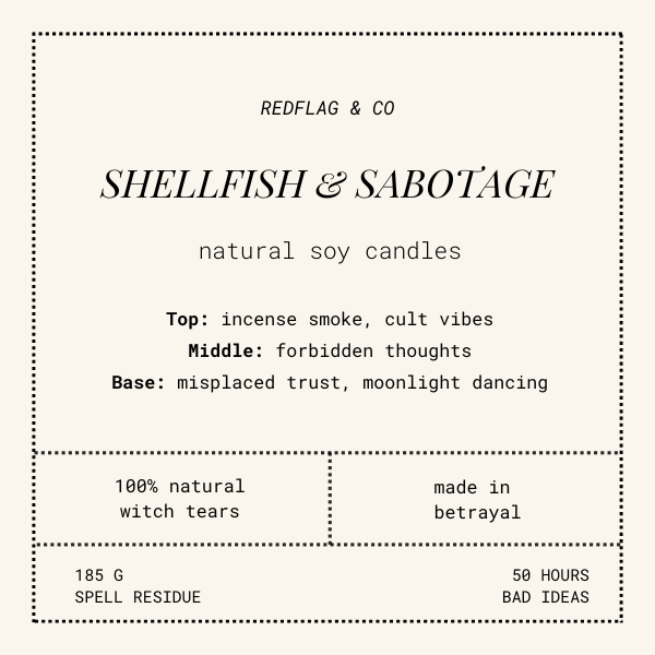 "Sabotage" scented soy candle - White Sage and Lavender