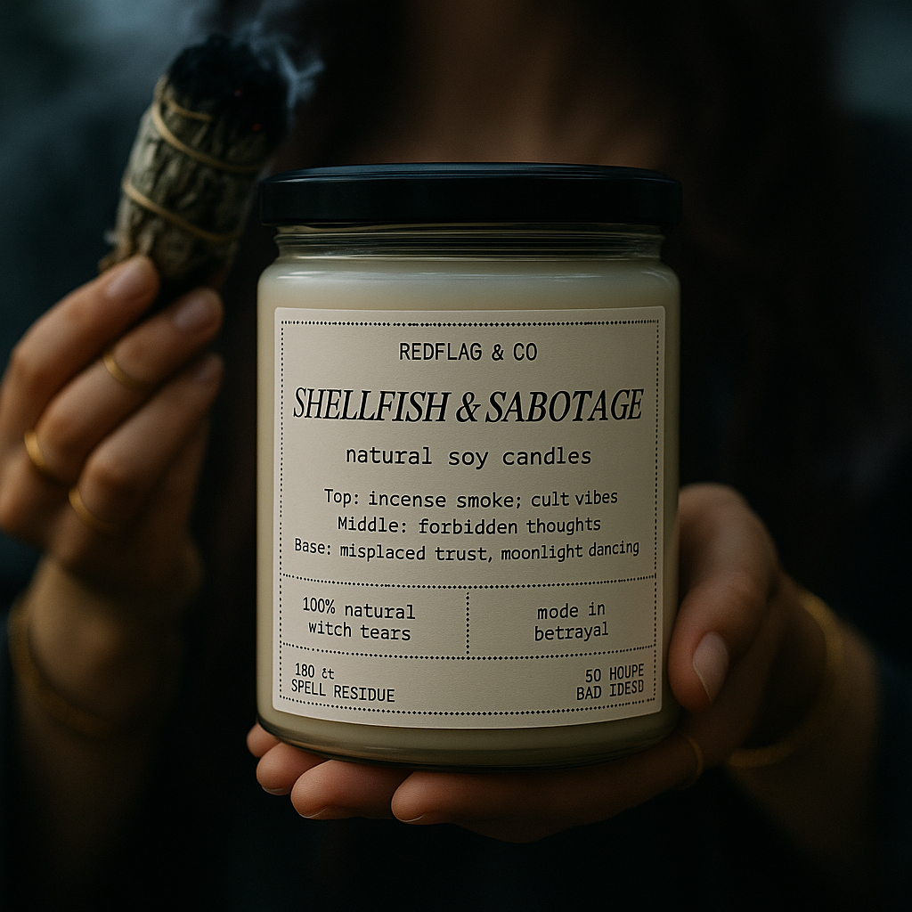 "Sabotage" scented soy candle - White Sage and Lavender