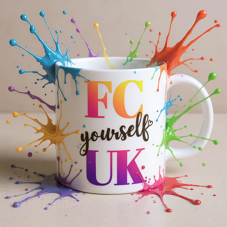 FCUK yourself White glossy mug